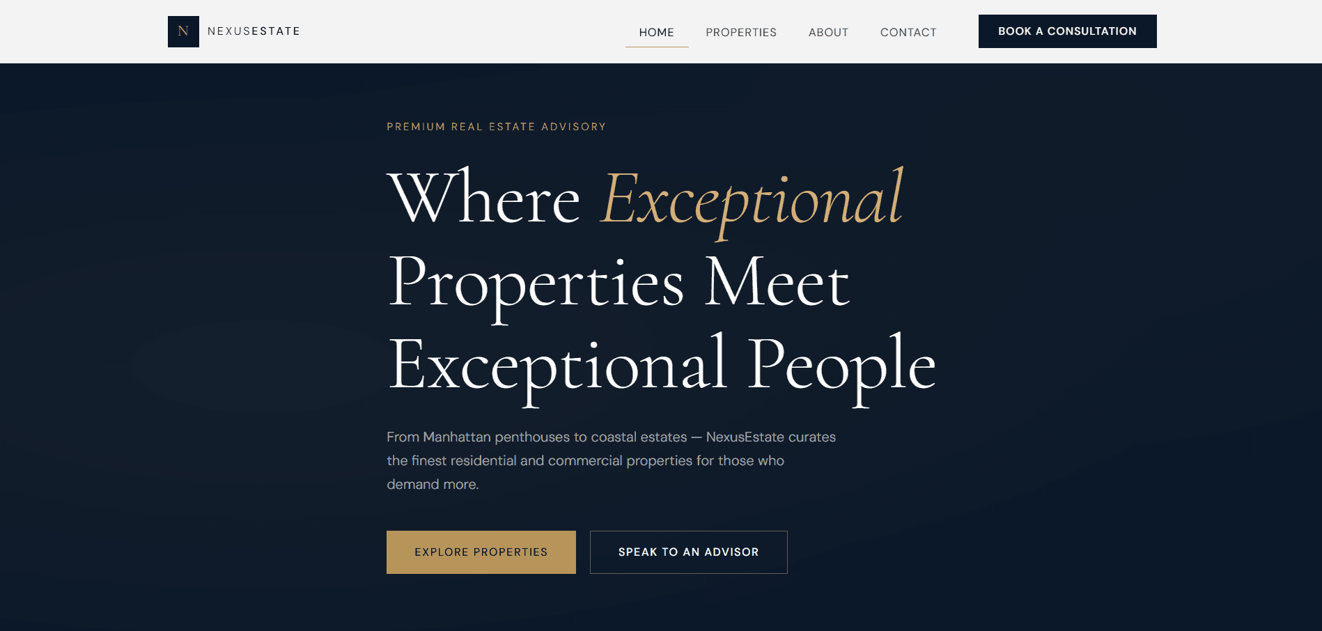 Nexusestate - Modern real estate solution